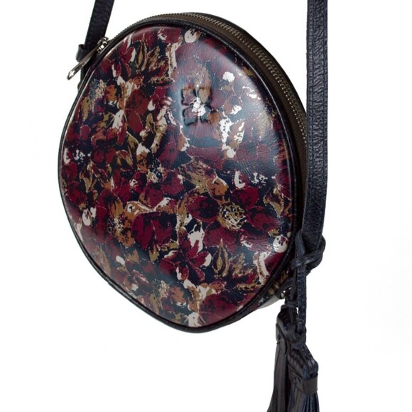 Patricia Nash Scarlet Bloom Scafati Circle Floral Crossbody - Picture 4 of 12
